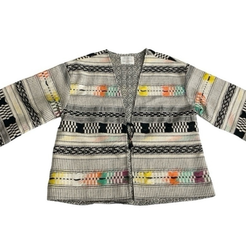 Zara Girls Boho Ethnic Woven Jacket – Size 11/12 - Picture 6 of 14